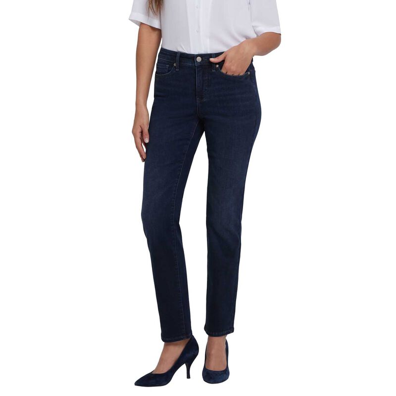 NYDJ Sheri Slim Rhinestone Bk Pkt Jean image number 0